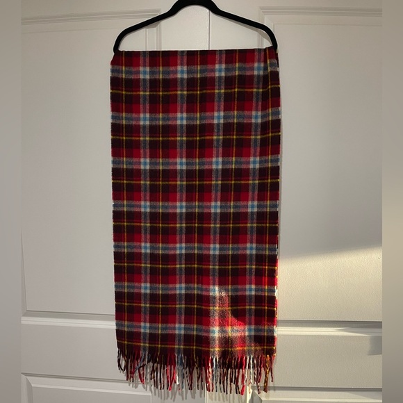 J.Crew NWOT Abraham Moon Merino wool Plaid scarf - Picture 4 of 4